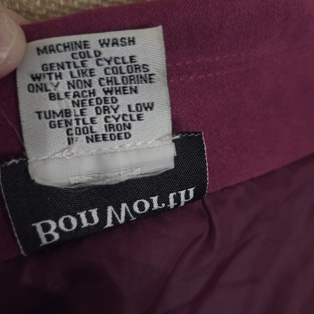 Bon Worth Magenta Suede-Look Zip Front Jacket - Picture 6 of 8